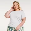 Plus Size FLX Balance Ribbed Crewneck Tee