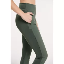 Women's FLX Mixed-Media High-Waisted Leggings With Zip Pockets -Flx 4867625 ALT3