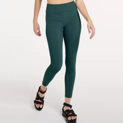 Women's FLX Mixed-Media High-Waisted Leggings With Zip Pockets