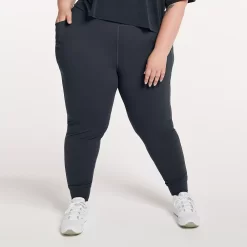 Plus Size FLX Affirmation High-Waisted Jogger Pants With Side Pockets