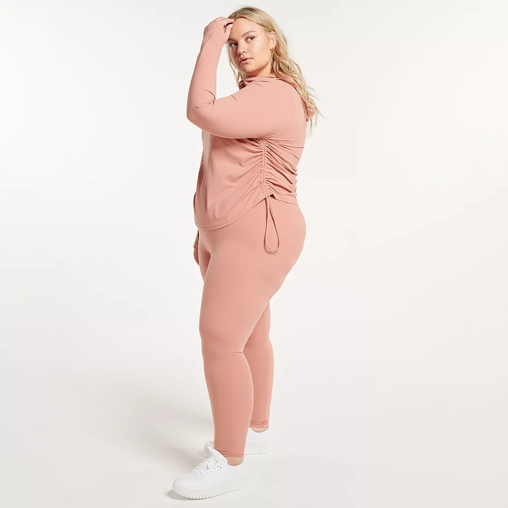 Plus Size FLX Affirmation Hooded Mockneck Top 3 Plus Size FLX Affirmation Hooded Mockneck Top - Image 3