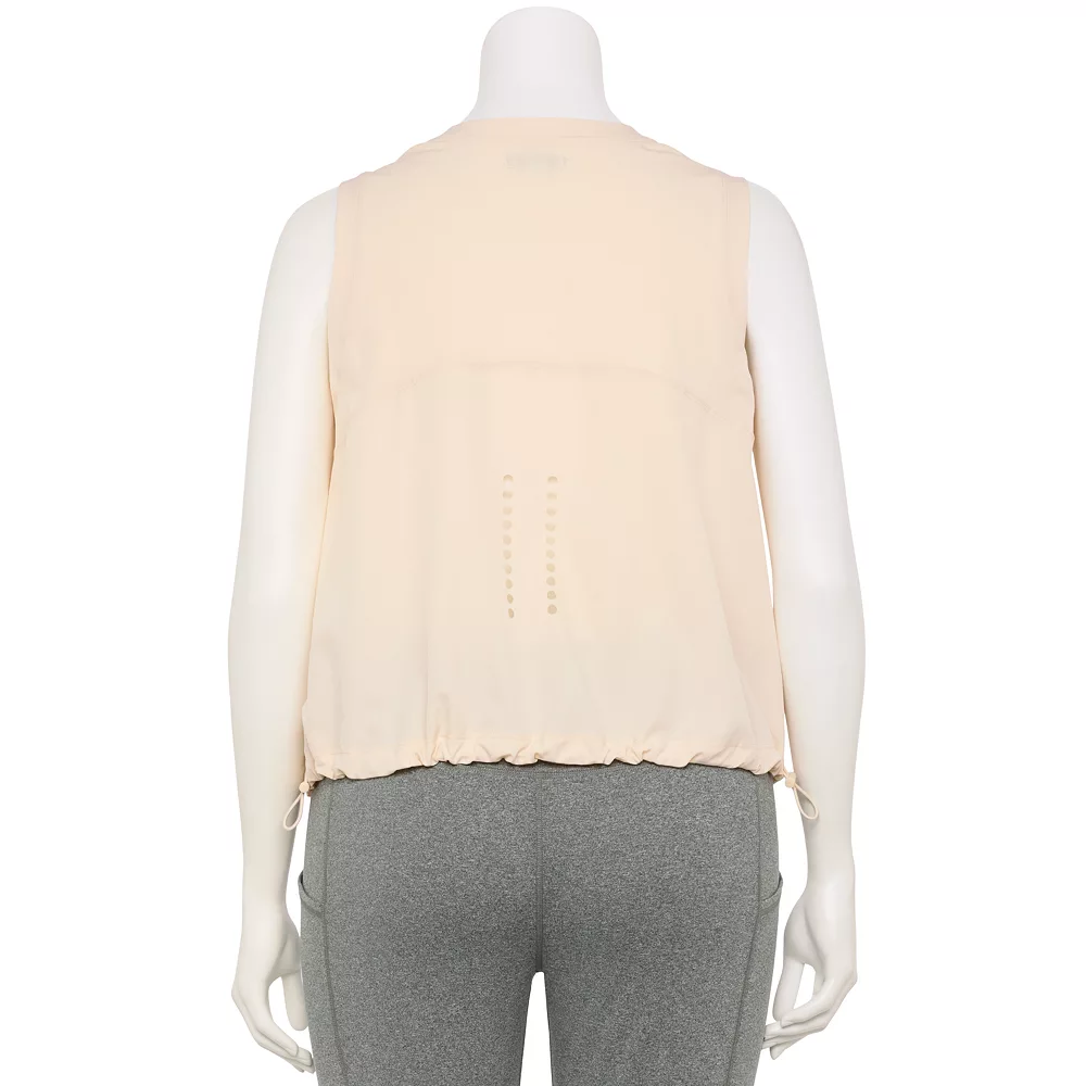 Plus Size FLX Cinch-Back Woven Tank 2 Plus Size FLX Cinch-Back Woven Tank - Image 2