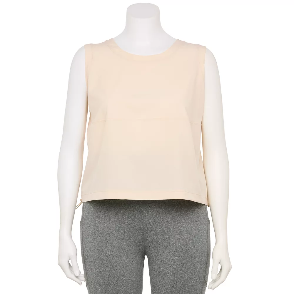 Plus Size FLX Cinch-Back Woven Tank 1 Plus Size FLX Cinch-Back Woven Tank