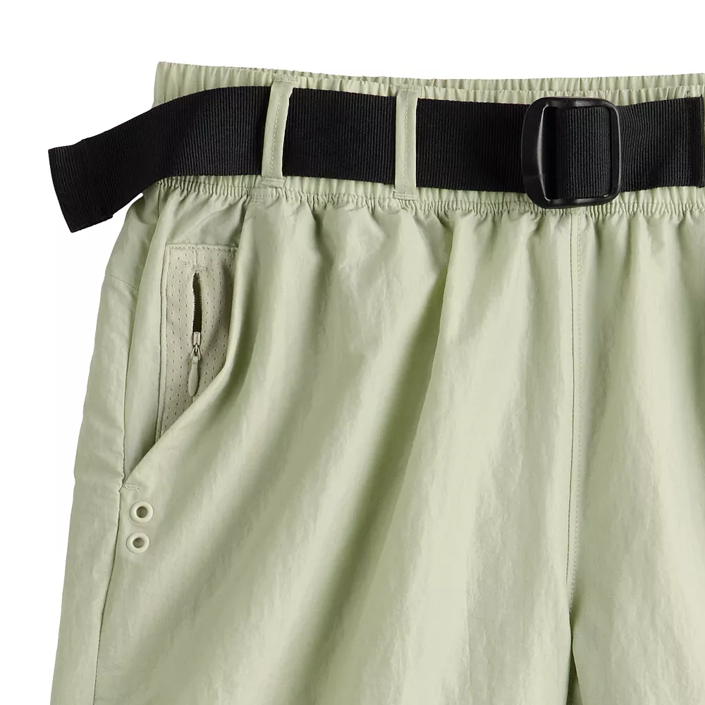Women's FLX Buckle-Front Twill Woven Shorts 4 Women's FLX Buckle-Front Twill Woven Shorts - Image 4