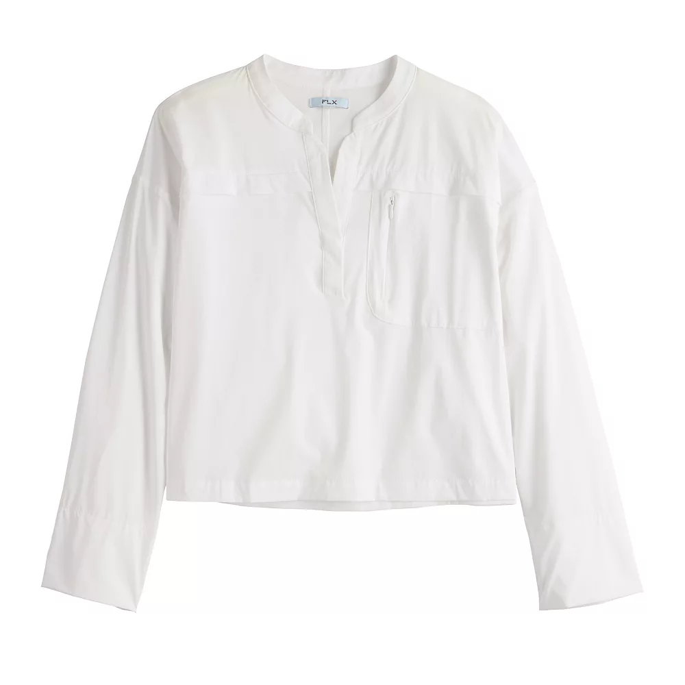Women's FLX Woven Popover Top 3 Women's FLX Woven Popover Top - Image 3