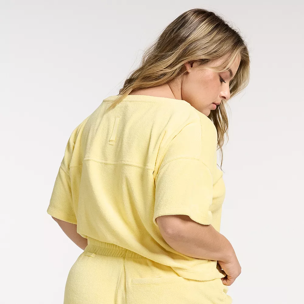 Plus Size FLX Boxy Terry Cloth Top 2 Plus Size FLX Boxy Terry Cloth Top - Image 2