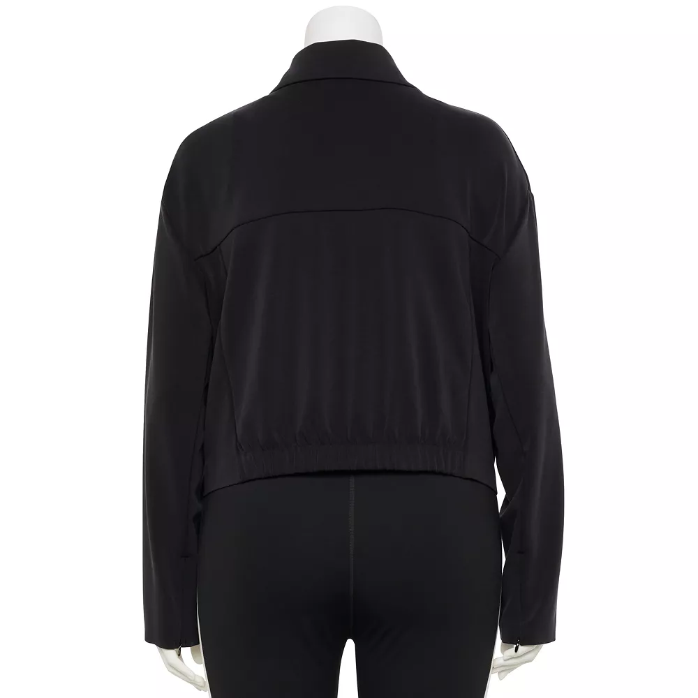 Plus Size FLX Double-Breasted Crop Blazer 2 Plus Size FLX Double-Breasted Crop Blazer - Image 2