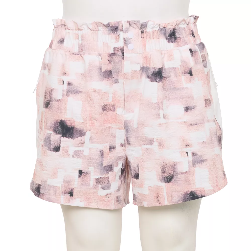 Plus Size FLX High-Rise Paper Bag Shorts 1 Plus Size FLX High-Rise Paper Bag Shorts