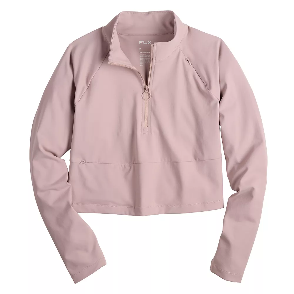Women's FLX Quarter-Zip Crop Mockneck Jacket 3 Women's FLX Quarter-Zip Crop Mockneck Jacket - Image 3