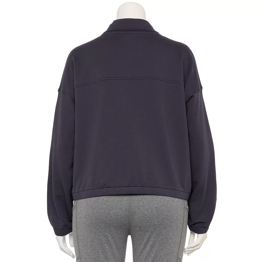 Plus Size FLX Quarter-Zip French Terry Sweatshirt 2 Plus Size FLX Quarter-Zip French Terry Sweatshirt - Image 2