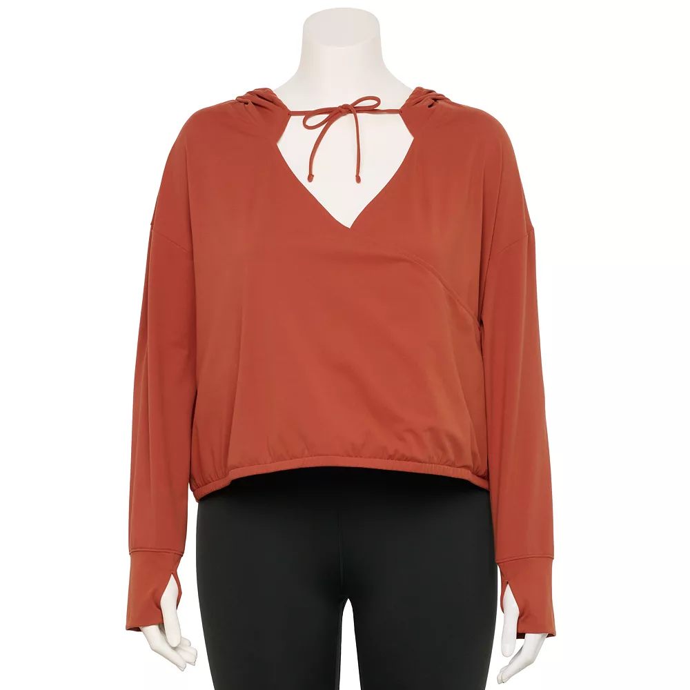 Plus Size FLX Surplice Lightweight Hoodie 1 Plus Size FLX Surplice Lightweight Hoodie