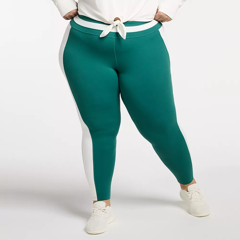 Plus Size FLX Affirmation Colorblock High-Waisted 7/8 Leggings 1 Plus Size FLX Affirmation Colorblock High-Waisted 7/8 Leggings