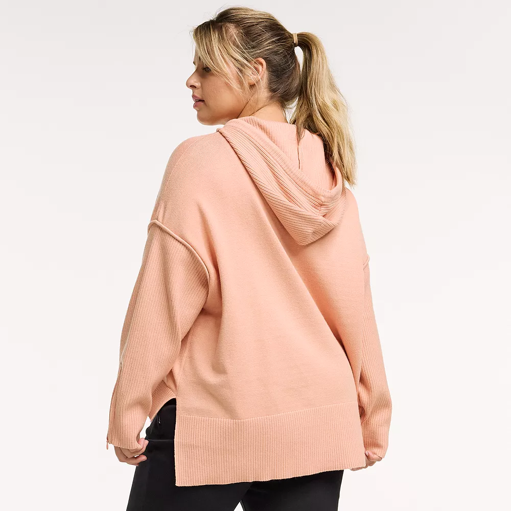 Plus Size FLX Hooded High-Low Sweater 2 Plus Size FLX Hooded High-Low Sweater - Image 2